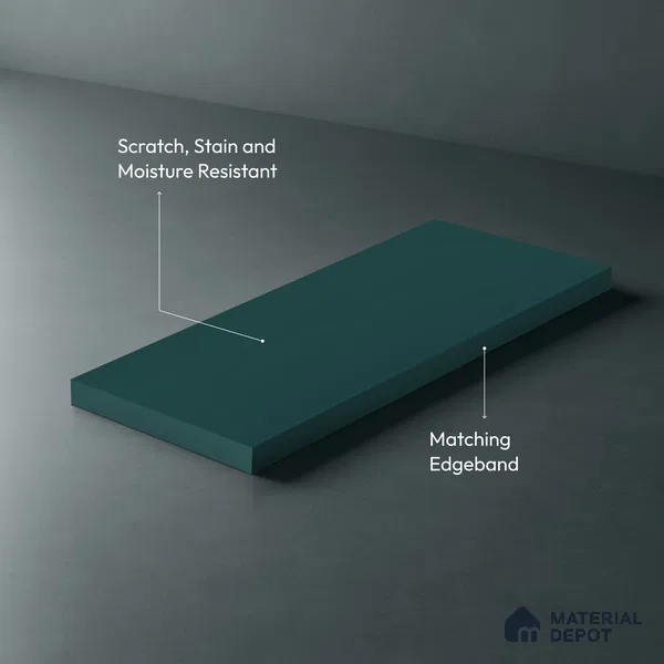Teal Blue Solid Colors Look LM 21806 8 ft x 4 ft Matte Finish 6H Anti Scratch Acrylic Laminate - 1.5 mm | Suitable for Living Room, Kitchen, Office