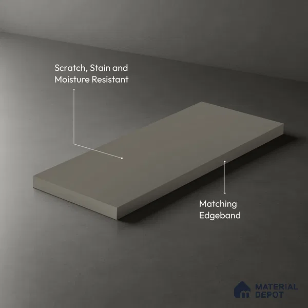 Steel Blue Grey Solid Colors Look LM 21808 8 ft x 4 ft Matte Finish 6H Anti Scratch Acrylic Laminate - 1.5 mm | Suitable for Living Room, Kitchen, Office