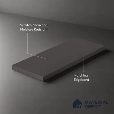 Charcoal Grey Solid Colors Look LM 21811 8 ft x 4 ft Matte Finish 6H Anti Scratch Acrylic Laminate - 1.5 mm | Suitable for Living Room, Kitchen, Office