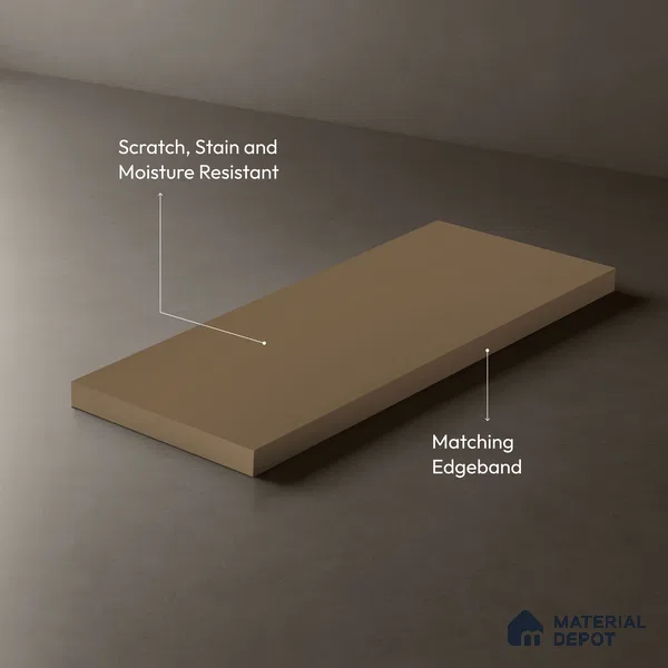 Warm Brown Solid Colors Look LM 21816 8 ft x 4 ft Matte Finish 6H Anti Scratch Laminate - 1.5 mm | Suitable for Living Room, Kitchen, Office