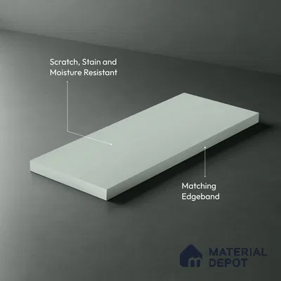 Pale Blue Solid Colors Look LM 21817 8 ft x 4 ft Matte Finish 6H Anti Scratch Laminate - 1.5 mm | Suitable for Living Room, Kitchen, Office
