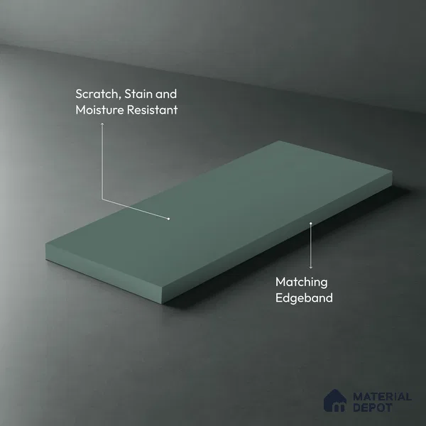 Teal Blue Solid Colors Look LM 21818 8 ft x 4 ft Matte Finish 6H Anti Scratch Acrylic Laminate - 1.5 mm | Suitable for Living Room, Kitchen, Office