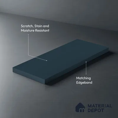 Slate Blue Solid Colors Look LM 21819 8 ft x 4 ft Matte Finish 6H Anti Scratch Acrylic Laminate - 1.5 mm | Suitable for Living Room, Kitchen, Office