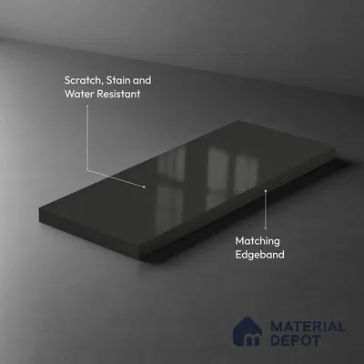 Grey Sparkle Look LM 23292 Pencil Sketch 8 ft x 4 ft High Gloss Finish 6H Anti Scratch Acrylic Laminate - 1.5 mm | Suitable for Kitchen Cabinet, TV Unit, Wardrobe