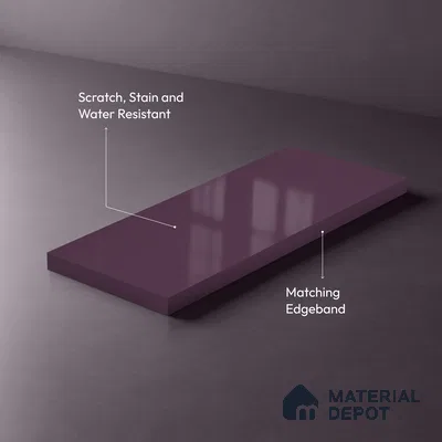 Purple Sparkle Look LM 23328 Orchidia 8 ft x 4 ft High Gloss Finish 6H Anti Scratch Acrylic Laminate - 1.5 mm | Suitable for Kitchen Cabinet, TV Unit, Wardrobe
