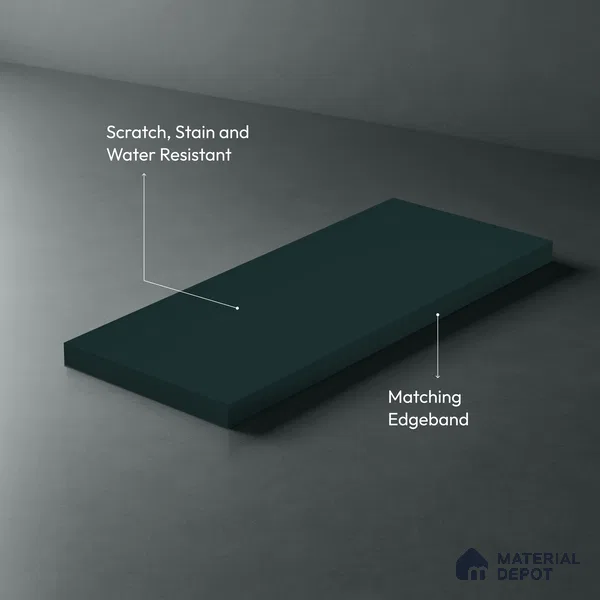Petrol Blue Solid Colors Look LM 01869 8 ft x 4 ft Matte Finish Decorative Laminate - 1 mm | Suitable for Living Room, Kitchen, Office