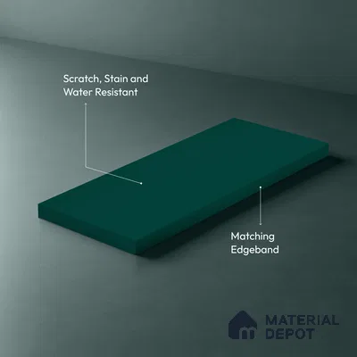 Deep Teal Blue Solid Colors Look LM 01871 8 ft x 4 ft Matte Finish Decorative Laminate - 1 mm | Suitable for Living Room, Kitchen, Office