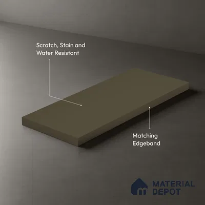 Latte Beige Solid Colors Look LM 01898 8 ft x 4 ft Matte Finish Decorative Laminate - 1 mm | Suitable for Living Room, Kitchen, Office