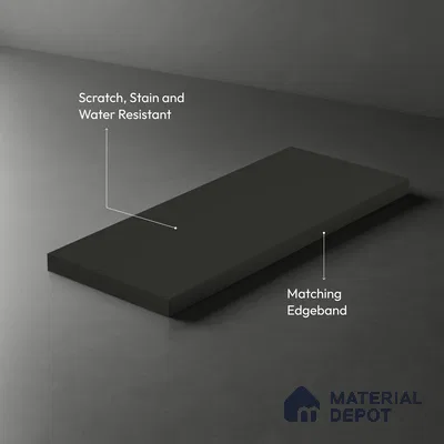 Pebble Grey Solid Colors Look LM 01899 8 ft x 4 ft Matte Finish Decorative Laminate - 1 mm | Suitable for Living Room, Kitchen, Office