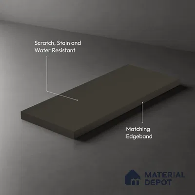 Carbon Grey Solid Colors Look LM 01910 8 ft x 4 ft Matte Finish Decorative Laminate - 1 mm | Suitable for Living Room, Kitchen, Office