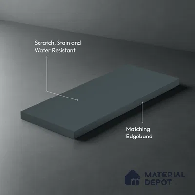 Desire Blue Solid Colors Look LM 01915 8 ft x 4 ft Matte Finish Decorative Laminate - 1 mm | Suitable for Living Room, Kitchen, Office