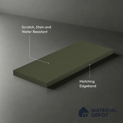 Pista Grey Solid Colors Look LM 01923 8 ft x 4 ft Matte Finish Decorative Laminate - 1 mm | Suitable for Living Room, Kitchen, Office