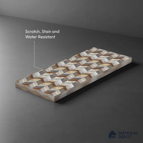 Patterned Look LM 06171 8 ft x 4 ft Texture Finish Decorative Laminate - 1 mm | Suitable for Bedroom, TV Unit, Wardrobe