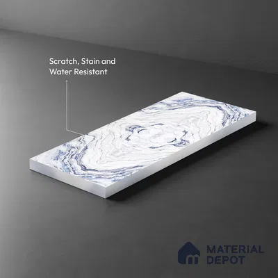 White Marble Look LM 06202 8 ft x 4 ft Texture Finish Decorative Laminate - 1 mm | Suitable for TV Unit, Wardrobe, Kitchen Cabinets