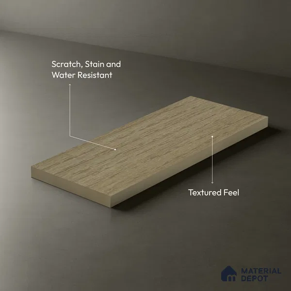 Wooden Look LM 13847 Pista Dyed Veneer 8 ft x 4 ft Texture Finish Decorative Laminate - 1 mm | Suitable for TV Unit, Wardrobe, Kitchen Cabinets