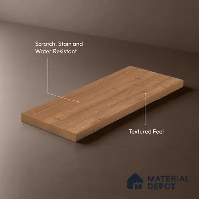 Wooden Look LM 13859 Sapped Walnut 8 ft x 4 ft Texture Finish Decorative Laminate - 1 mm | Suitable for TV Unit, Wardrobe, Kitchen Cabinets