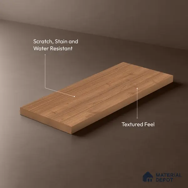 Wooden Look LM 13859 Sapped Walnut 8 ft x 4 ft Texture Finish Decorative Laminate - 1 mm | Suitable for TV Unit, Wardrobe, Kitchen Cabinets