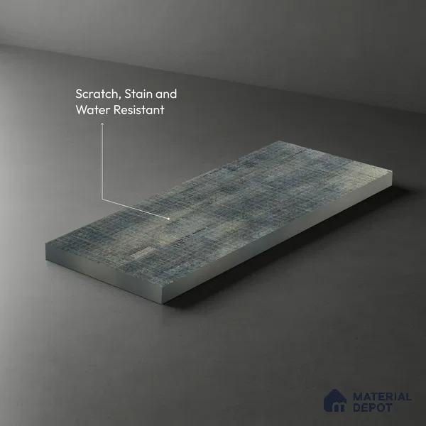 Grey Rustic Look LM 21273 8 ft x 4 ft Texture Finish Decorative Laminate - 1 mm | Suitable for TV Unit, Wardrobe, Kitchen Cabinets