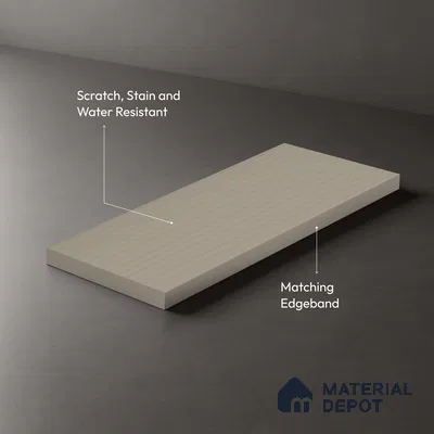 Mist Beige Fluted Solid Color LM 01855 8 ft x 4 ft Matte Finish Decorative Laminate - 1 mm | Suitable for TV Unit,Wardrobe, Kitchen Cabinets