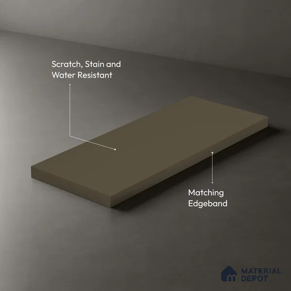 Cappuccino Brown Solid Colors Look LM 01862 8 ft x 4 ft Matte Finish Decorative Laminate - 1 mm | Suitable for Living Room, Kitchen, Office