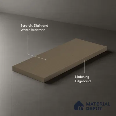 Cappuccino Brown Fluted Solid Color LM 01864 8 ft x 4 ft Matte Finish Decorative Laminate - 1 mm | Suitable for TV Unit,Wardrobe, Kitchen Cabinets