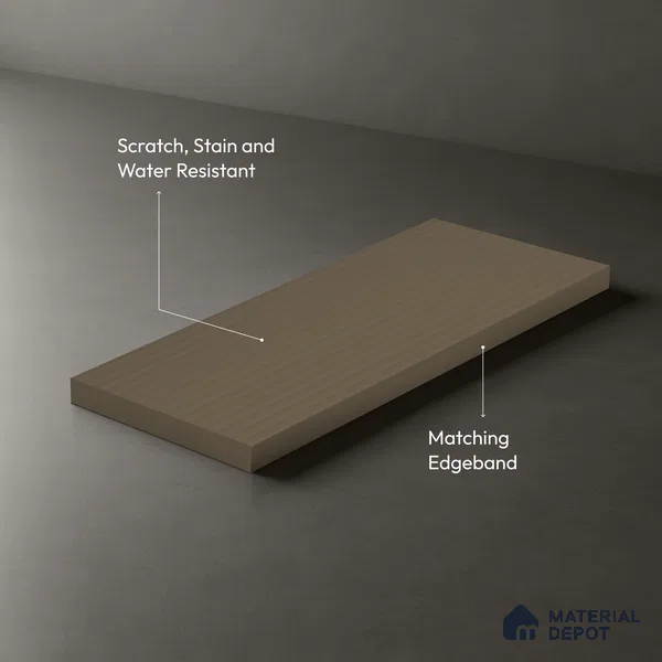 Cappuccino Brown Fluted Solid Color LM 01864 8 ft x 4 ft Matte Finish Decorative Laminate - 1 mm | Suitable for TV Unit,Wardrobe, Kitchen Cabinets