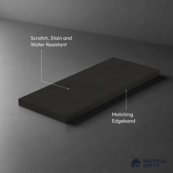 Grey Textured Solid Look LM 01883 8 ft x 4 ft Texture Finish Decorative Laminate - 1 mm | Suitable for TV Unit, Wardrobe, Kitchen Cabinets