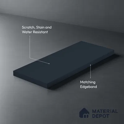 Burberry Blue Solid Colors Look LM 01914 8 ft x 4 ft Matte Finish Decorative Laminate - 1 mm | Suitable for Living Room, Kitchen, Office
