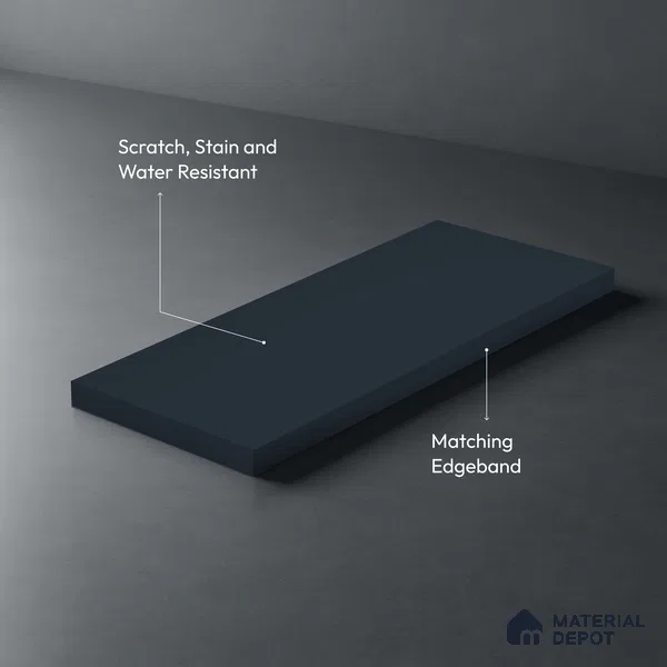 Burberry Blue Solid Colors Look LM 01914 8 ft x 4 ft Matte Finish Decorative Laminate - 1 mm | Suitable for Living Room, Kitchen, Office