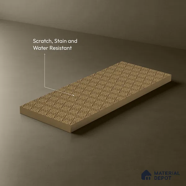 Brown Fabric Look LM 03741 8 ft x 4 ft Texture Finish Decorative Laminate - 1 mm | Suitable for TV Unit, Wardrobe, Kitchen Cabinets