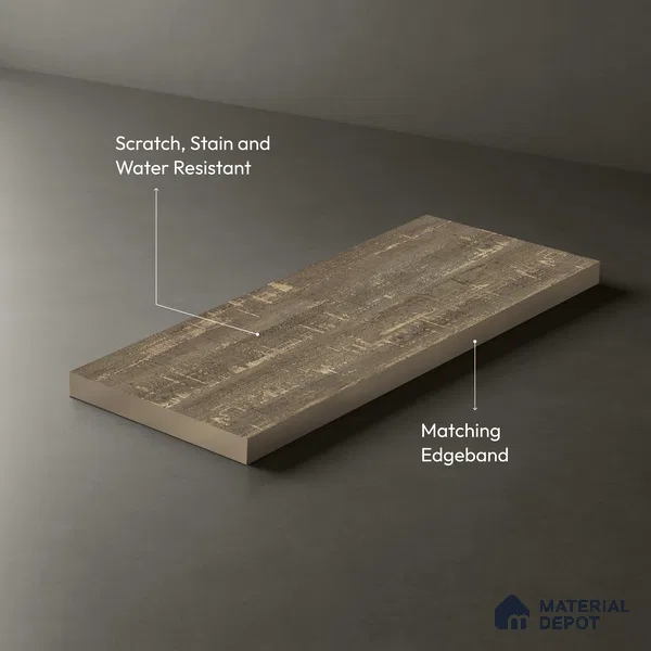 Wooden Look LM 05333 Denson Fall Oak 8 ft x 4 ft Texture Finish Decorative Laminate - 1 mm | Suitable for TV Unit, Wardrobe, Kitchen Cabinets
