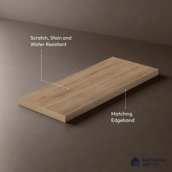 Wooden Look LM 05337 Laurel Oak Whirl 8 ft x 4 ft Texture Finish Decorative Laminate - 1 mm | Suitable for TV Unit, Wardrobe, Kitchen Cabinets