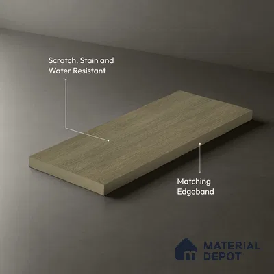 Wooden Look LM 05338 Thai Samao Oak 8 ft x 4 ft Texture Finish Decorative Laminate - 1 mm | Suitable for TV Unit, Wardrobe, Kitchen Cabinets