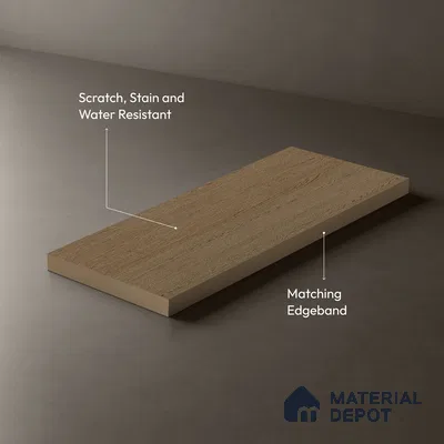 Wooden Look LM 05339 Pine Oak Dark 8 ft x 4 ft Texture Finish Decorative Laminate - 1 mm | Suitable for TV Unit, Wardrobe, Kitchen Cabinets