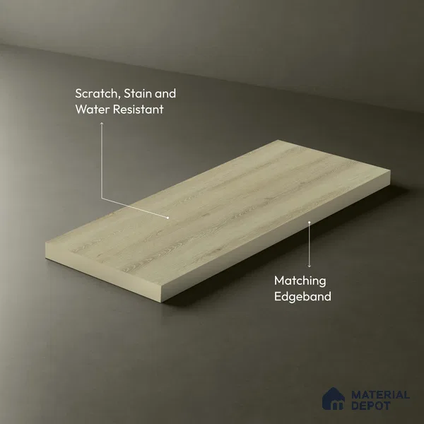 Wooden Look LM 05352 Golden Scuro Oak 8 ft x 4 ft Texture Finish Decorative Laminate - 1 mm | Suitable for TV Unit, Wardrobe, Kitchen Cabinets