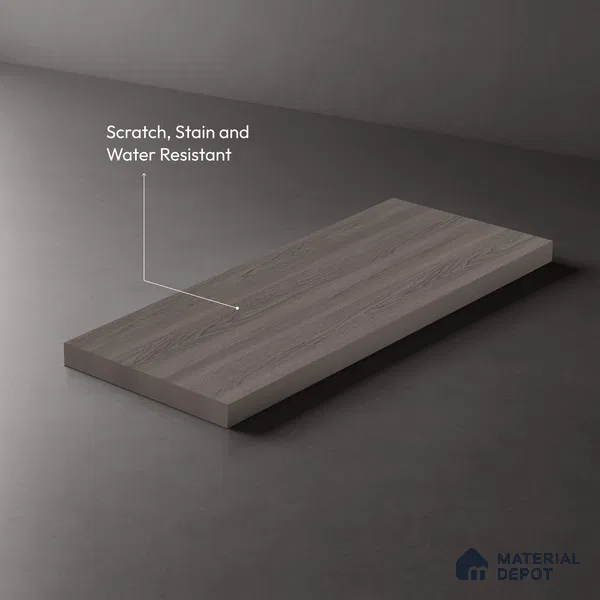 Wooden Look LM 13876 Smoked Brosse Pecan 8 ft x 4 ft Texture Finish Decorative Laminate - 1 mm | Suitable for TV Unit, Wardrobe, Kitchen Cabinets