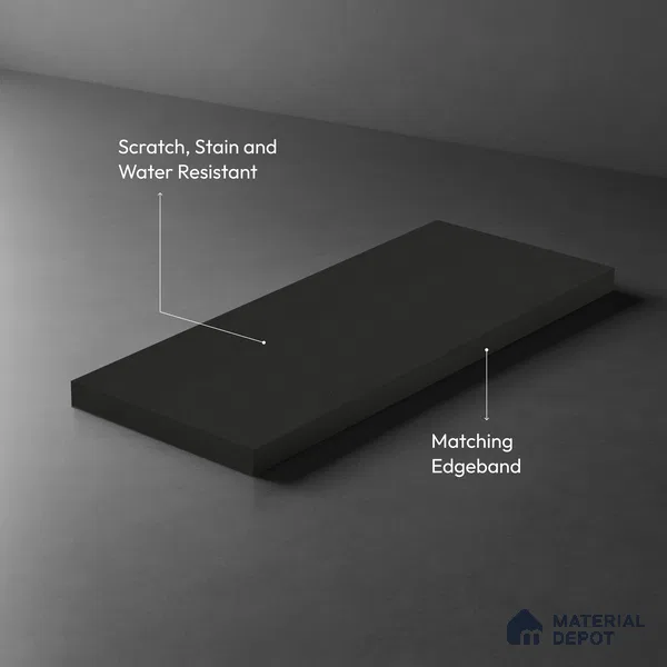 Grey Textured Solid Look LM 20051 8 ft x 4 ft Texture Finish Decorative Laminate - 1 mm | Suitable for TV Unit, Wardrobe, Kitchen Cabinets