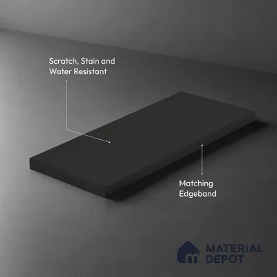 Grey Textured Solid Look LM 20055 8 ft x 4 ft Texture Finish Decorative Laminate - 1 mm | Suitable for TV Unit, Wardrobe, Kitchen Cabinets