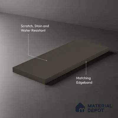 Brown Textured Solid Look LM 20070 8 ft x 4 ft Texture Finish Decorative Laminate - 1 mm | Suitable for TV Unit, Wardrobe, Kitchen Cabinets