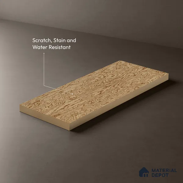 Wooden Look LM 20075 8 ft x 4 ft Texture Finish Decorative Laminate - 1 mm | Suitable for TV Unit, Wardrobe, Kitchen Cabinets