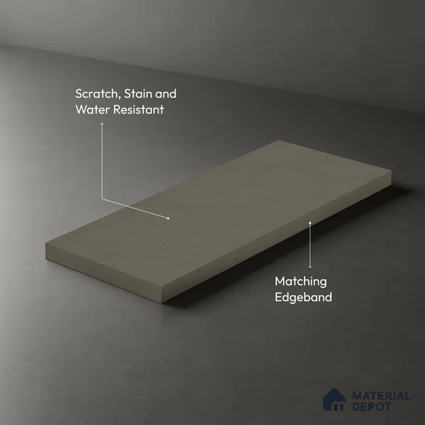 Grey Textured Solid Look LM 01881 8 ft x 4 ft Texture Finish Decorative Laminate - 1 mm | Suitable for TV Unit, Wardrobe, Kitchen Cabinets