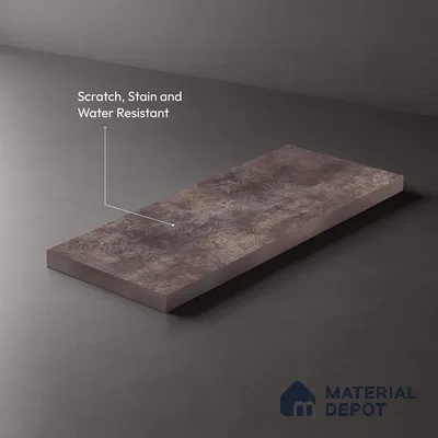 Grey Leather Look LM 13838 8 ft x 4 ft Texture Finish Decorative Laminate - 1 mm | Suitable for TV Unit, Wardrobe, Kitchen Cabinets