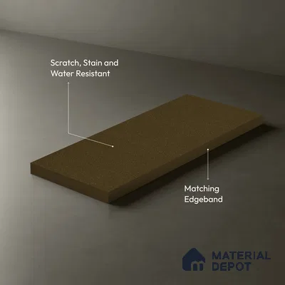 Brown Textured Solid Look LM 13856 8 ft x 4 ft Texture Finish Decorative Laminate - 1 mm | Suitable for TV Unit, Wardrobe, Kitchen Cabinets