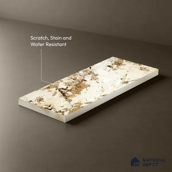 Stone Look LM 13858 8 ft x 4 ft Texture Finish Decorative Laminate - 1 mm | Suitable for TV Unit, Wardrobe, Kitchen Cabinets
