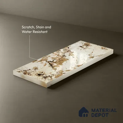 Stone Look LM 13863 8 ft x 4 ft High Gloss Finish Decorative Laminate - 1 mm | Suitable for TV Unit, Wardrobe, Kitchen Cabinets