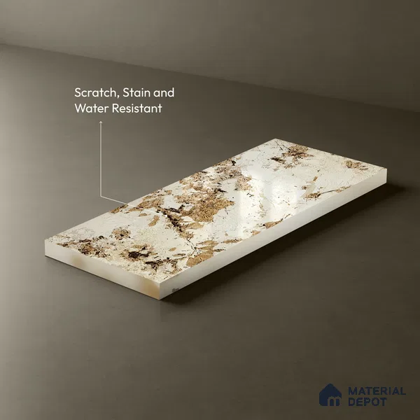 Stone Look LM 13863 8 ft x 4 ft High Gloss Finish Decorative Laminate - 1 mm | Suitable for TV Unit, Wardrobe, Kitchen Cabinets