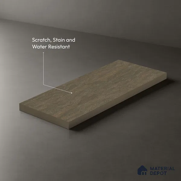 Wooden Look LM 13865 Hard Travertine 8 ft x 4 ft Texture Finish Decorative Laminate - 1 mm | Suitable for TV Unit, Wardrobe, Kitchen Cabinets