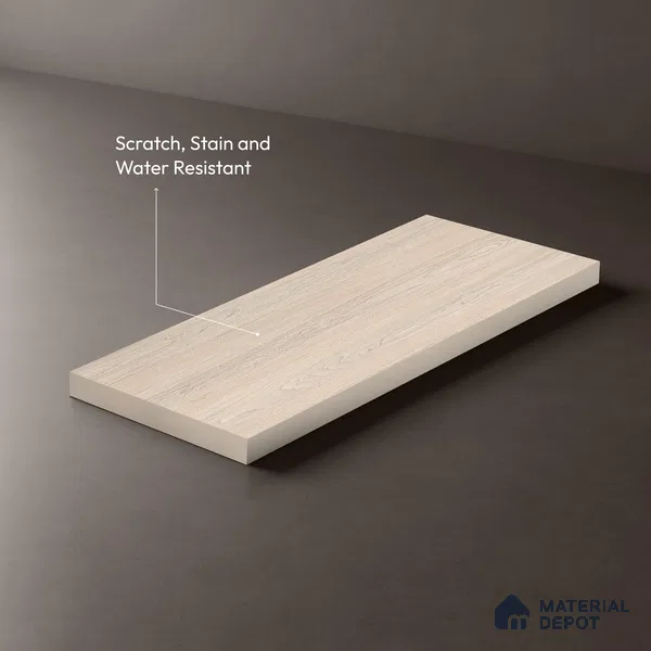 Wooden Look LM 13875 Smoked Bianca Pecan 8 ft x 4 ft Texture Finish Decorative Laminate - 1 mm | Suitable for TV Unit, Wardrobe, Kitchen Cabinets