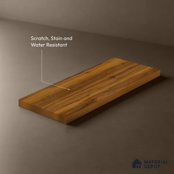 Wooden Look LM 13924 Nashua Scotch 8 ft x 4 ft Texture Finish Decorative Laminate - 1 mm | Suitable for TV Unit, Wardrobe, Kitchen Cabinets