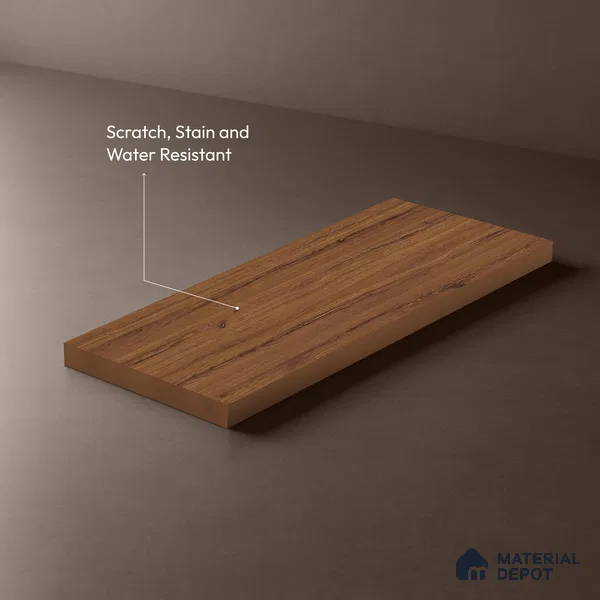 Wooden Look LM 13927 Russet Greence Pecan 8 ft x 4 ft Texture Finish Decorative Laminate - 1 mm | Suitable for TV Unit, Wardrobe, Kitchen Cabinets